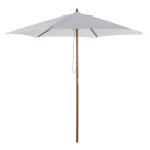 Outsunny - parasol - bois - 250x250x230cm - blanc