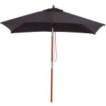 Outsunny - parasol - bois - 200x150x235cm - gris fonc�