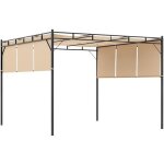 Outsunny - pergola - acier - 3x3x2. 25m - beige Outsunny - pergola - acier - 3x3x2. 25m - beige