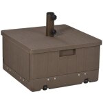 Outsunny - pied de parasol - pe - 53x53x47cm - marron