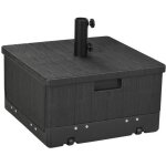 Outsunny - pied de parasol - pe - 53x53x47cm - noir