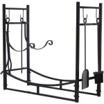 Outsunny - porte - b�ches - m�tal - 84x33x76cm - noir