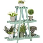 Outsunny - �tag�re � plantes - bois de sapin - 76x26x76cm - vert