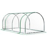 Outsunny - serre de jardin - plastique - 200x100x80cm - transparent