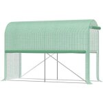 Serre de jardin - outsunny - b�che renforc�e 140 g / m� porte zipp�e enroulable l�gumes plantes fleurs ...