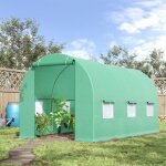 Outsunny - serre de jardin - m�tal - 445x200x200cm - vert