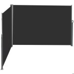 Outsunny - store latral - polyester - 600x10x180cm - noir