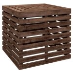 Pied de parasol - outsunny - 50x50x50cm - bois de sapin - marron