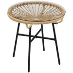 Outsunny - table dappoint - métal - 50x50x50cm - noir Outsunny - table dappoint - métal - 50x50x50cm - noir