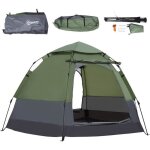 Outsunny - tente de camping - polyester - 260x260x150cm - vert