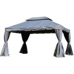 Outsunny - tonnelle - aluminium - 390x290x280cm - gris