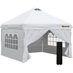 Outsunny - tonnelle de jardin - tissu oxford - 300x300x284cm - blanc Outsunny - tonnelle de jardin - tissu oxford - 300x300x284cm - blanc