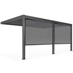 Pergola bioclimatique adossée 3x6m et 2 stores 266 x 234m - oviala Pergola bioclimatique adossée 3x6m et 2 stores 266 x 234m - oviala