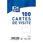 Oxford 100 cartes de visite - 128 cm x 82 cm x 25 cm - blanc