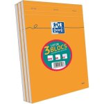 Blocs - notes agrafs a4 - oxford - 160p - 80g - 5x5 - orange