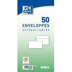 Oxford 50 enveloppes autocollantes - 22 cm x 11 cm x 2 cm - blanc