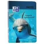 Oxford agenda 100738354 - 12 x 18 cm - 1 jour la page - couverture rigide - 352 p - dcor dauphin