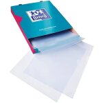 Oxford boite de 100 pochettes - coin plastique a4 haute resistance lisse epaisseur 15 / 100eme incolore ...