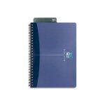 Cahier a5 - oxford - 100 pages - petits carreaux - couleur bleue - office essentials