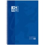 Cahier  spirale - oxford - european book 1 - a4 + - quadrill - noir