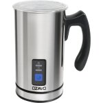 Ozavo - mousseur  lait electrique 300ml mousse froide ou chaude en acier inoxydable - argent