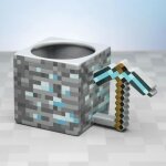 Mug 3d - p. derive - minecraft - pickaxe - 330ml - blanc - enfant