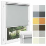 P + r store enrouleur occultant sans perage midi termo - 425 x 150 cm - gris clair - isolation thermique ...