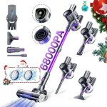 P40 aspirateur balai sans fil 68000pa / 600w - 8 * 3000mah batterie - autonomie 70mins - 2 ecran tactile ...