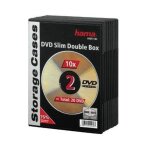 Pack de 10 bo�tiers dvd doubles slim noir