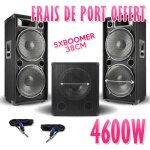 Pack 15 - 215 - sk 4600w sub38 - 2 enceintes 15 + cables