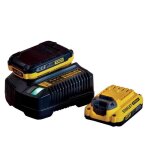 Pack 2 batteries 18v 2 ah + chargeur 2a - stanley fatmax - compatible avec la gamme stanley fatmax v20 ...