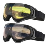 Pack de 2 masques de ski masques de snowboard avec verres antireflet et coupe - vent convient aux adolescents ...