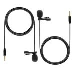 Pack de 2 microphones cravate - t nb - filaire - jack 2 m�tres - id�al pour streamers et youtubers