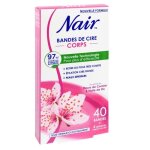 Pack de 2 - nair - bandes de cire froide corps aux extraits de fleurs de cerisier et huile de riz