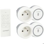 Pack de 2 prises 2300w + t�l�commande - blanc - bolea - zenitech