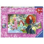 Pack de 2 puzzles disney princesses - ravensburger - 12 pices - pour enfant de 3 ans et plus