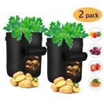 Pack 2 sacs � plante pommes de terre sac plantation 7 gallons pots en tissu non - tiss� pour pommes de ...