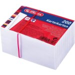 Fiches bristol - herlitz - a8 - 170g - lign� - pack de 200 pi�ces