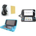 Pack 3 en 1 nintendo new 2ds xl : housse silicone bleu turquoise - chargeur usb - film de protection ...