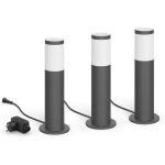 Pack de 3 bornes extérieures philips garden link - basse tension - 24w ip44 2700k - anthracite Pack de 3 bornes extérieures philips garden link - basse tension - 24w ip44 2700k - anthracite