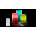 Coffret 3 bougies led avec tlcommande - atmosphera createur dinterieur