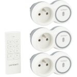 Pack de 3 prises 2300w + t�l�commande - blanc - bolea - zenitech