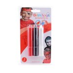 Pack de 3 sticks de maquillage pirate vampire grimtout - oz international - pour enfant - noir Pack de 3 sticks de maquillage pirate vampire grimtout - oz international - pour enfant - noir