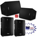 Pack 4 enceintes sono 2400w total ibiza sound 3 voies 4x600w - c�blage - pa dj mix id�al bar club animation ...