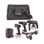 Pack 4 outils 18v kt40c5 (dd18 60 + hx18 22 + gx18 8 + li18 400) + 2 batteries 5ah + 1 batterie 2ah + ...