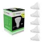 Pack de 5 ampoules led gu10 5w blanc froid 120 - lampesecoenergie - gu10 - led