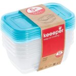 Bote de conservation - keeeper - fredo fresh - 05 l - lot de 5 - bleu