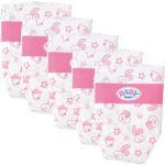 Pack de 5 couches baby born pour poupon 43cm - accessoire poupee zapf - nouveau modele Pack de 5 couches baby born pour poupon 43cm - accessoire poupee zapf - nouveau modele