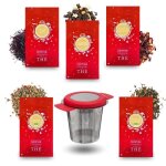 Coffret 5 thés de noël comptoir francais du thé et son infuseur a offrir ou à soffrir pour déguster vos ... Coffret 5 thés de noël comptoir francais du thé et son infuseur a offrir ou à soffrir pour déguster vos ...