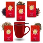 Tisanière rouge + 5x20g de thés et infusions de noël assortis cadeau original pour noël comptoir francais ... Tisanière rouge + 5x20g de thés et infusions de noël assortis cadeau original pour noël comptoir francais ...